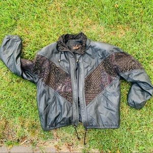 Vintage Genuine Butter Leather Black Bomber Jacket